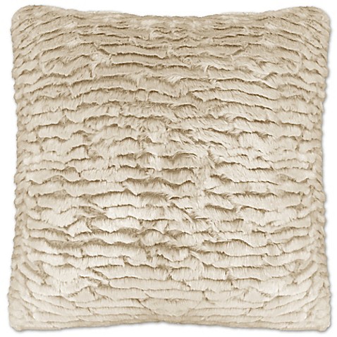 Envogue Waterfall Artic Fox Square Throw Pillow in Beige (Set of 2) - Bed Bath & Beyond