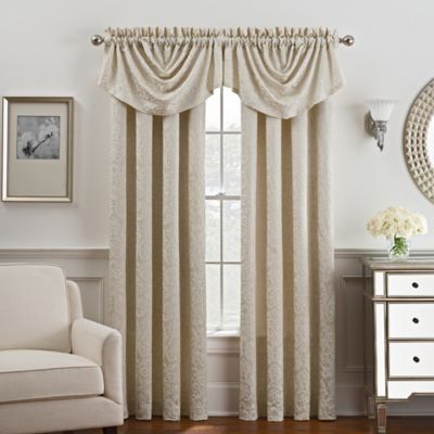 Serena Rod Pocket\/Back Tab Window Curtain Panel and Valance  Bed Bath \u0026 Beyond