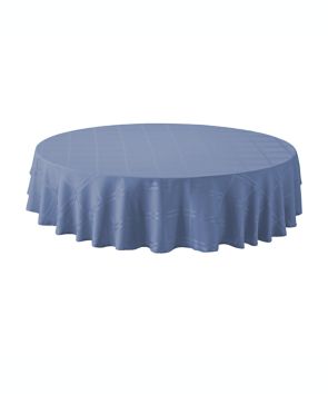 Mantel redondo de poliéster Simply Essential™ Solid Windowpane de 1.52 m color azul
