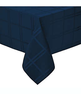 Mantel rectangular de poliéster Simply Essential™ Solid Windowpane de 1.52 x 2.59 m color azul marino