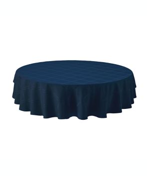 Mantel redondo de poliéster Simply Essential™ Solid Windowpane de 2.28 m color azul marino