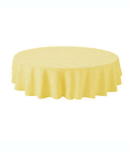 Mantel redondo de poliéster Simply Essential™ Solid Windowpane de 1.77 m color amarillo