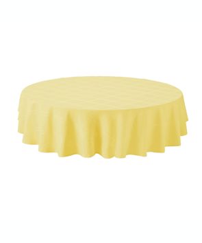 Mantel redondo de poliéster Simply Essential™ Solid Windowpane de 2.28 m color amarillo