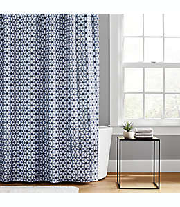 Cortina de baño de poliéster Simply Essential™ con motivo floral color azul