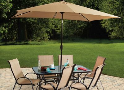 triple patio umbrella