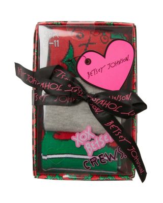 Crew socks 3 pack Christmas themed Gift box