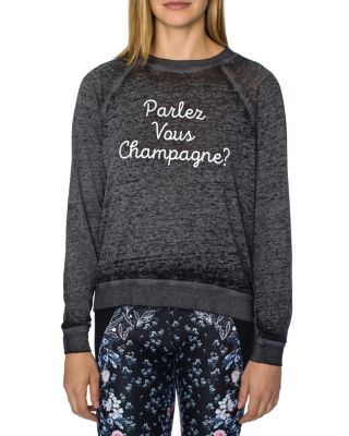 PARLEZ VOUS CHAMPAGNE BOXY TEE BLACK