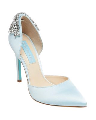 betsey johnson blue wedding shoes