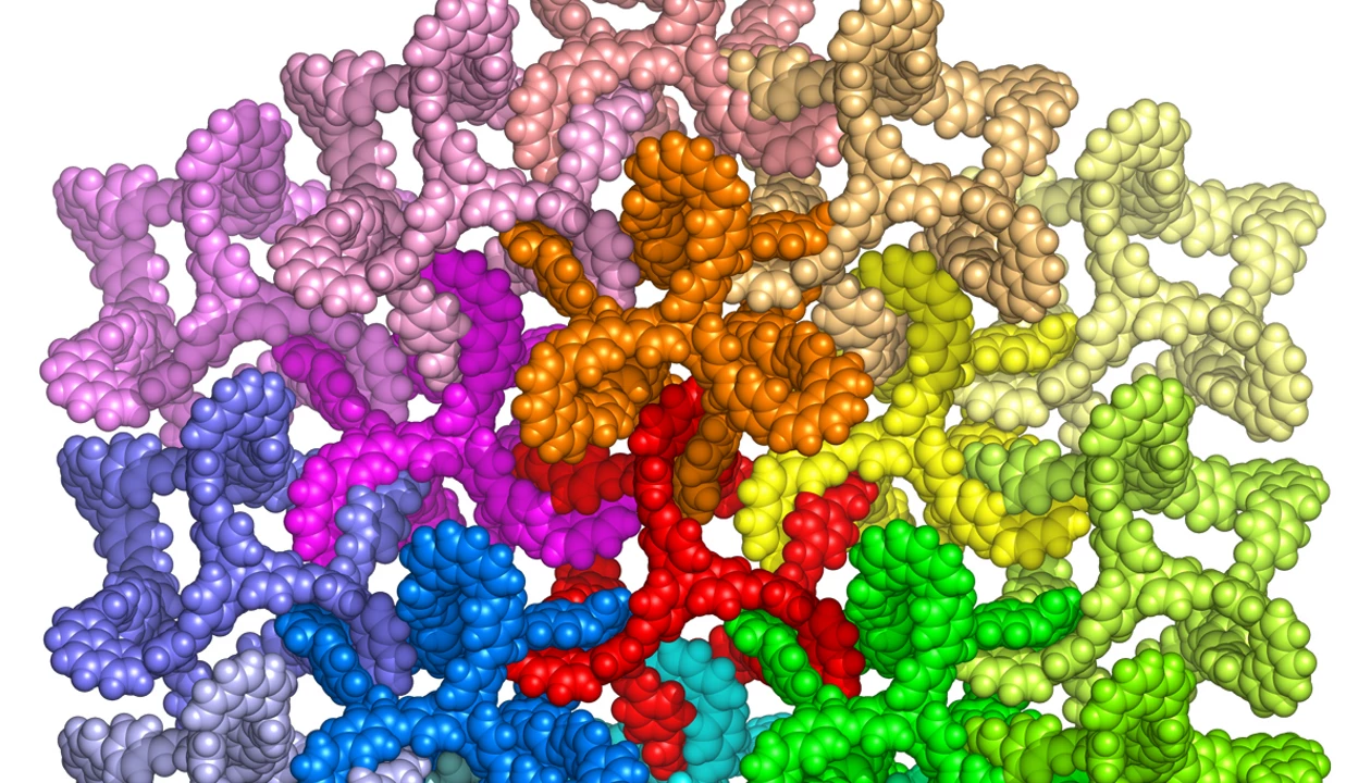 Chain-link molecules form flexible networks