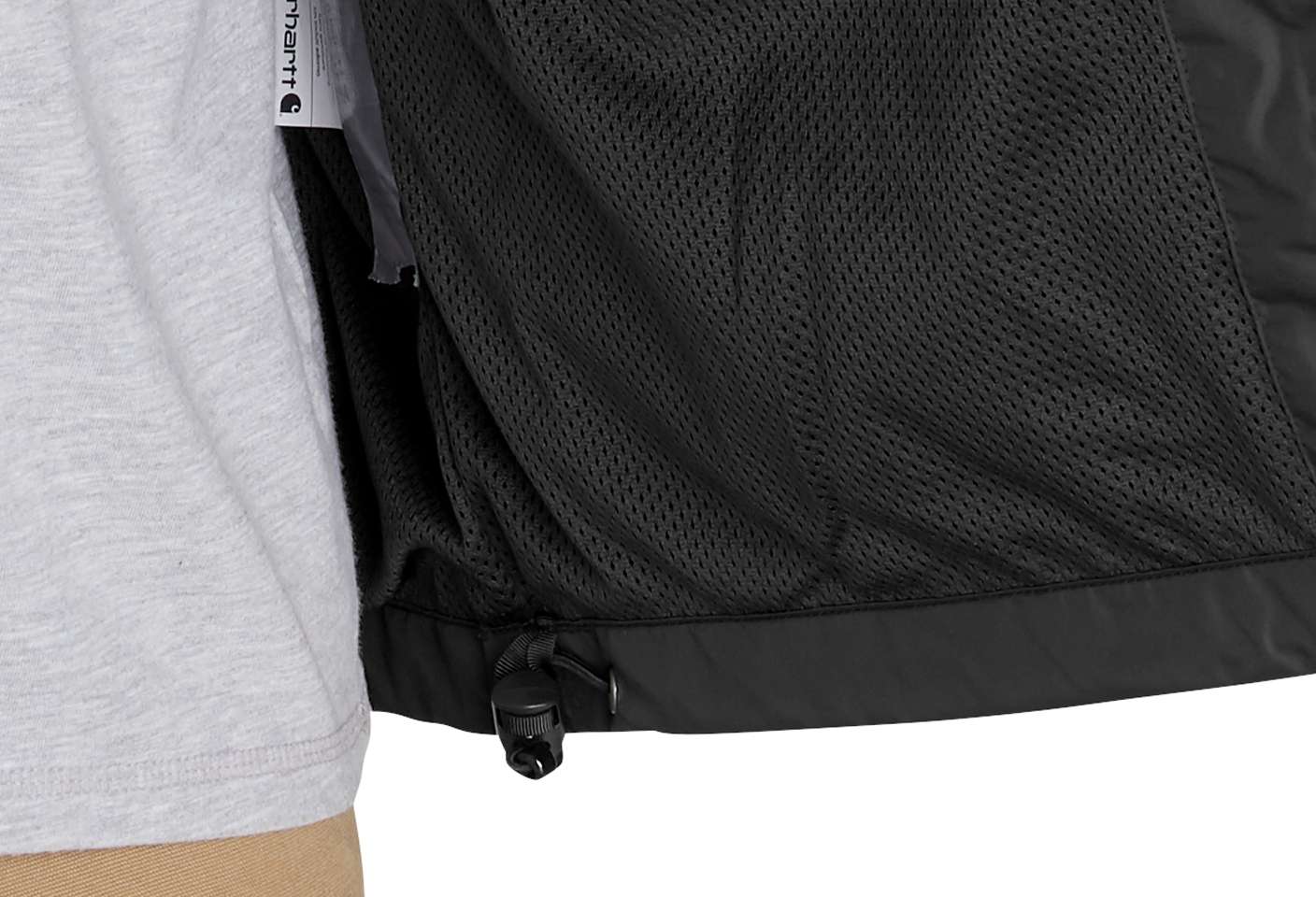 Drawcord-adjustable hem keeps out the cold