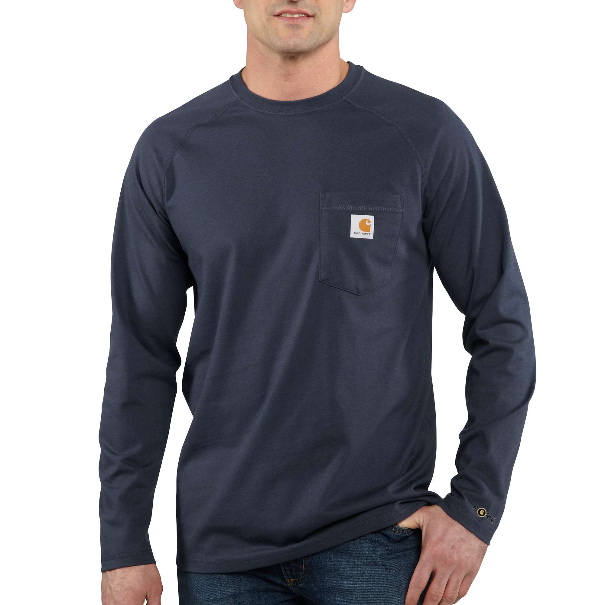 Men's Carhartt Force® Cotton Delmont Long-Sleeve T-Shirt | Carhartt