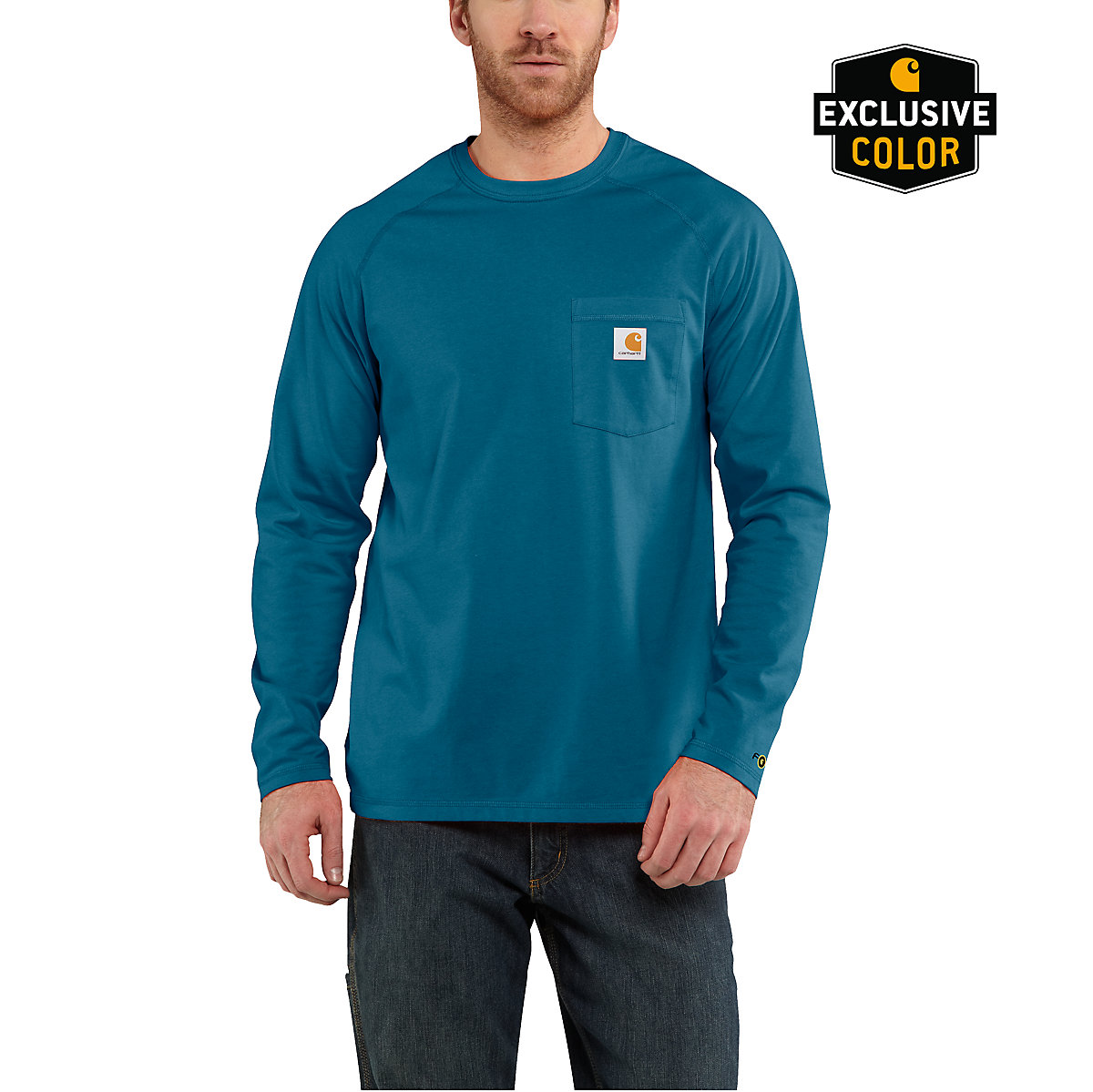Men's Carhartt Force® Cotton Delmont Long-Sleeve T-Shirt | Carhartt