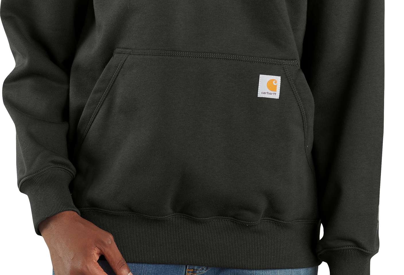  Rib-knit cuffs and waist help keep weather out