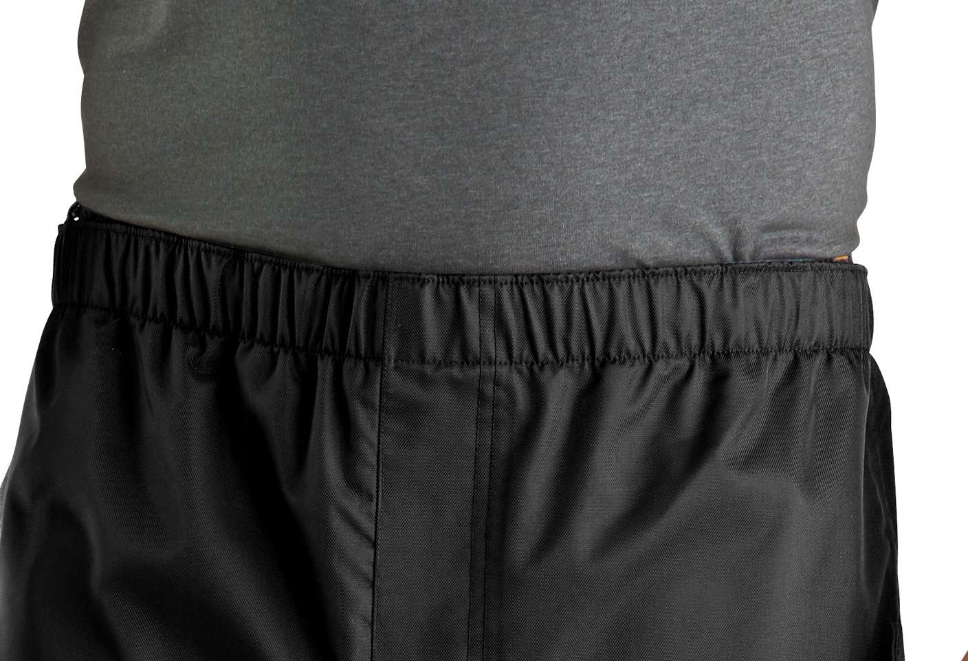 Elastic waistband with adjustable drawcord and cord-lock