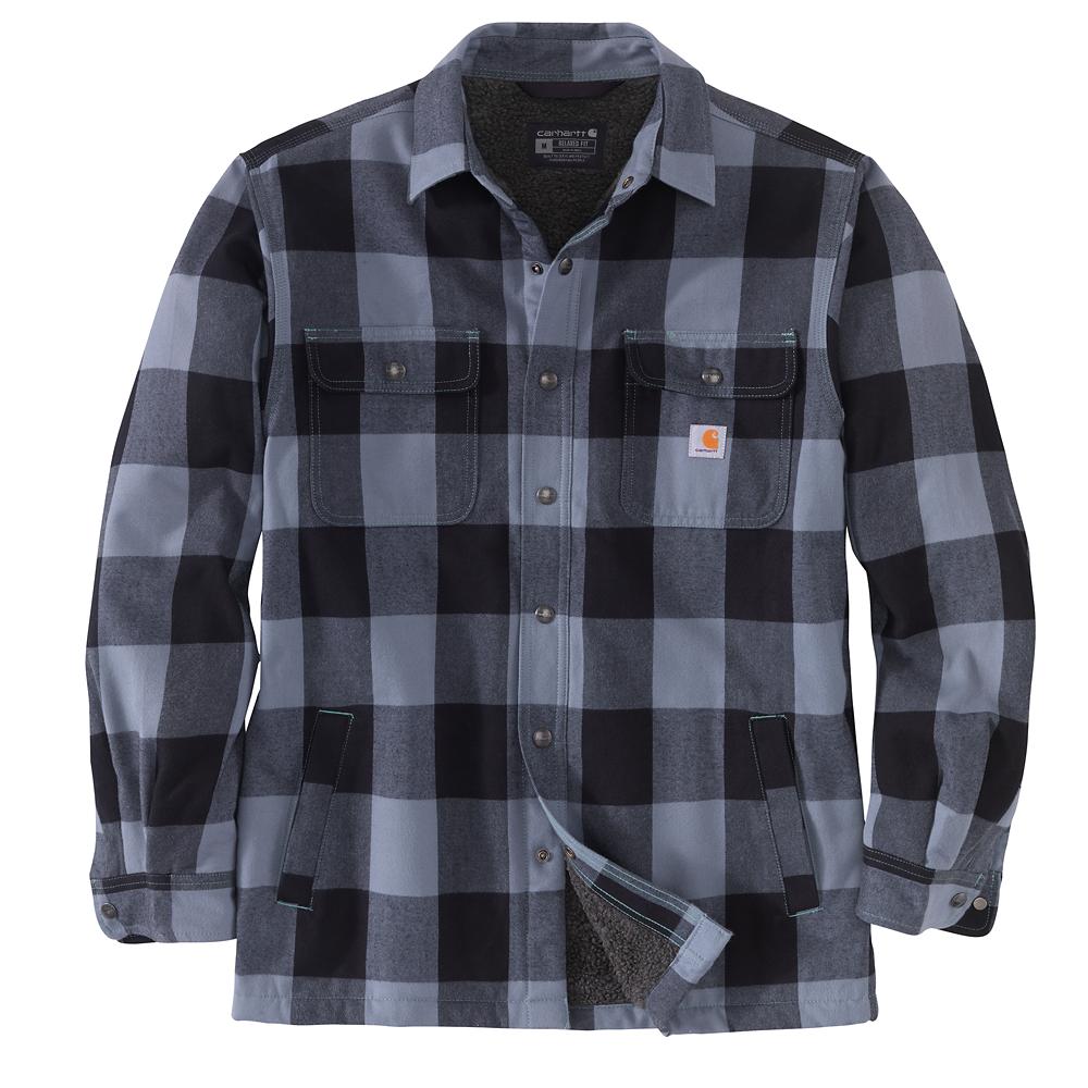 carhartt men's flannel lined shirt