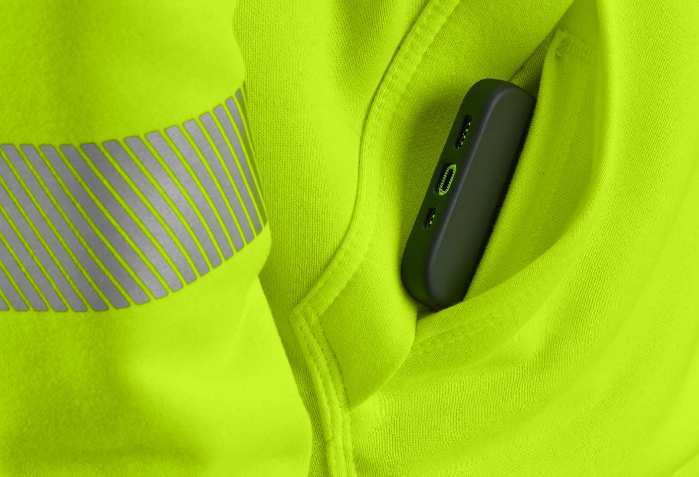 Two front handwarmer pockets with flaps for added security.