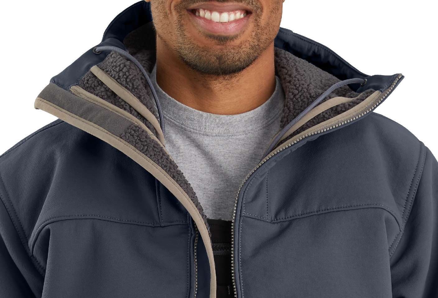 Hood with adjustable hidden cord locks for great fit