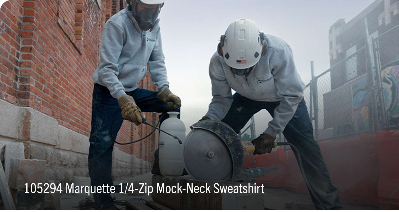 105294 Marquette 1/4-Zip Mock-Neck Sweatshirt