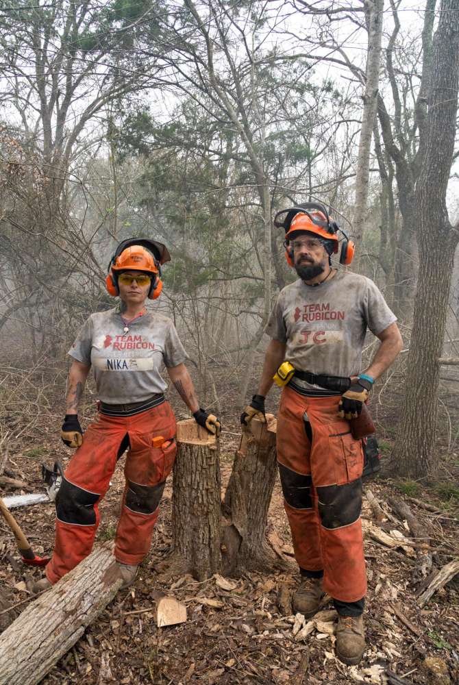 Team Rubicon in forest