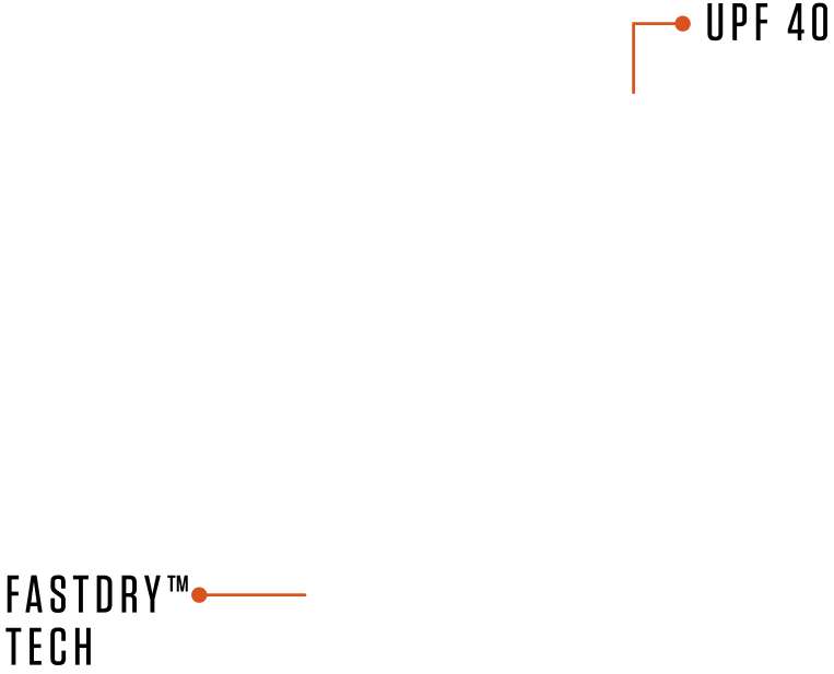 UPF 50+, FastDry Tech