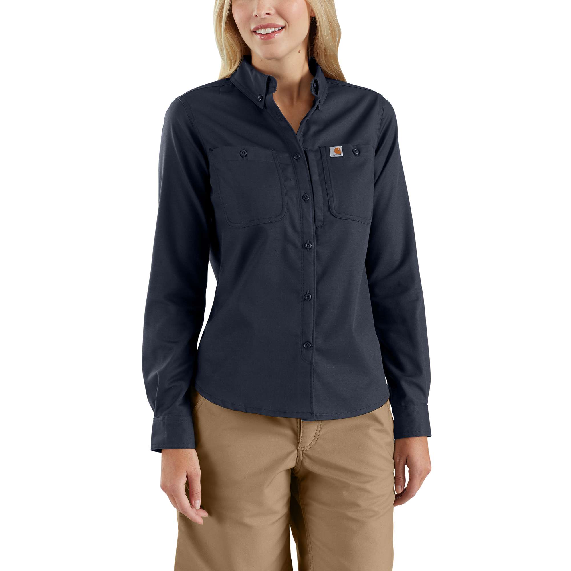 Carhartt Women's Regular Rugged Flex Slightly Fitted Long Sleeve Plaid Shirt 