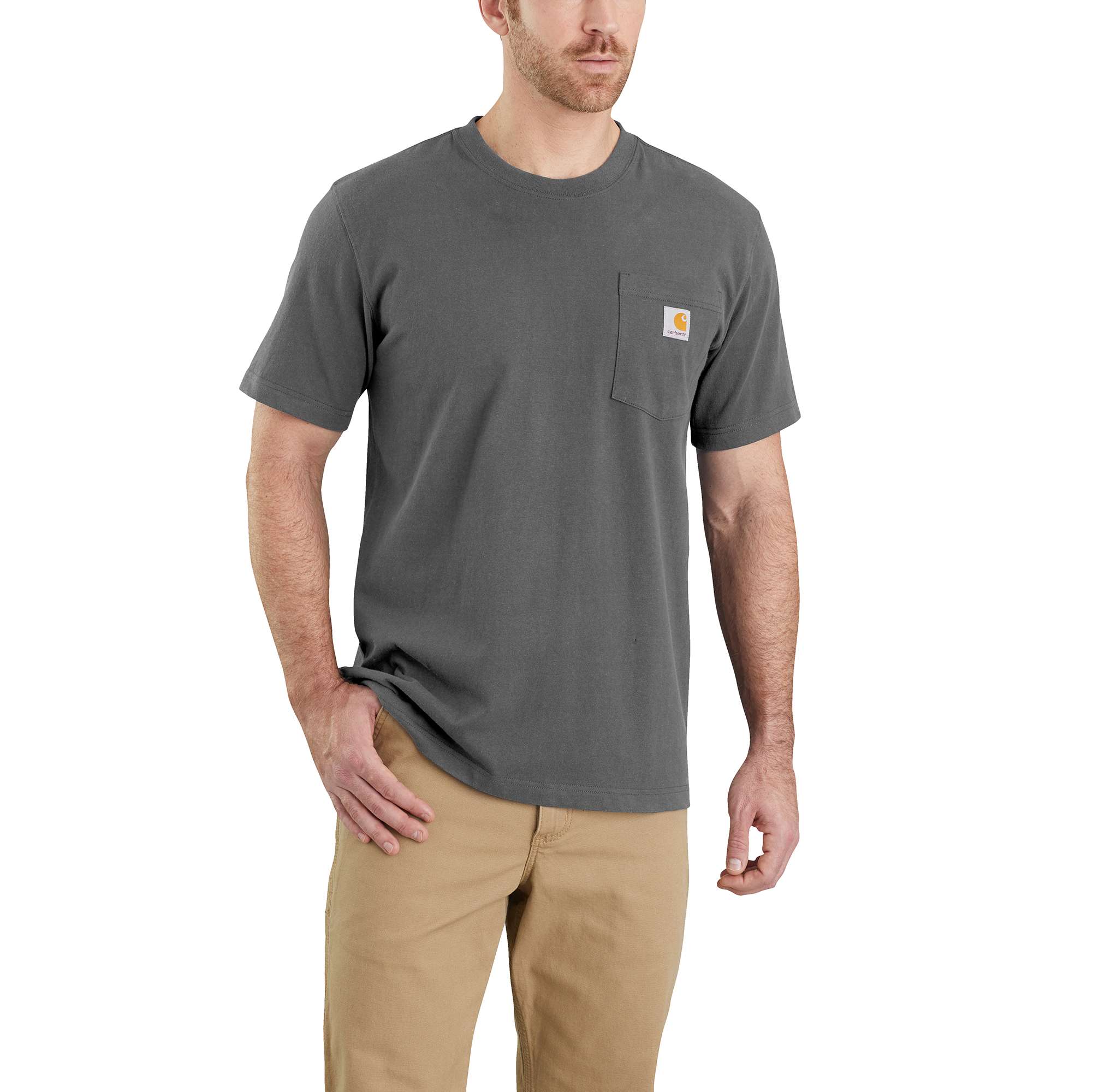 Carhartt Force Short-Sleeve Pocket T-Shirt - Heather Grey — Dave's