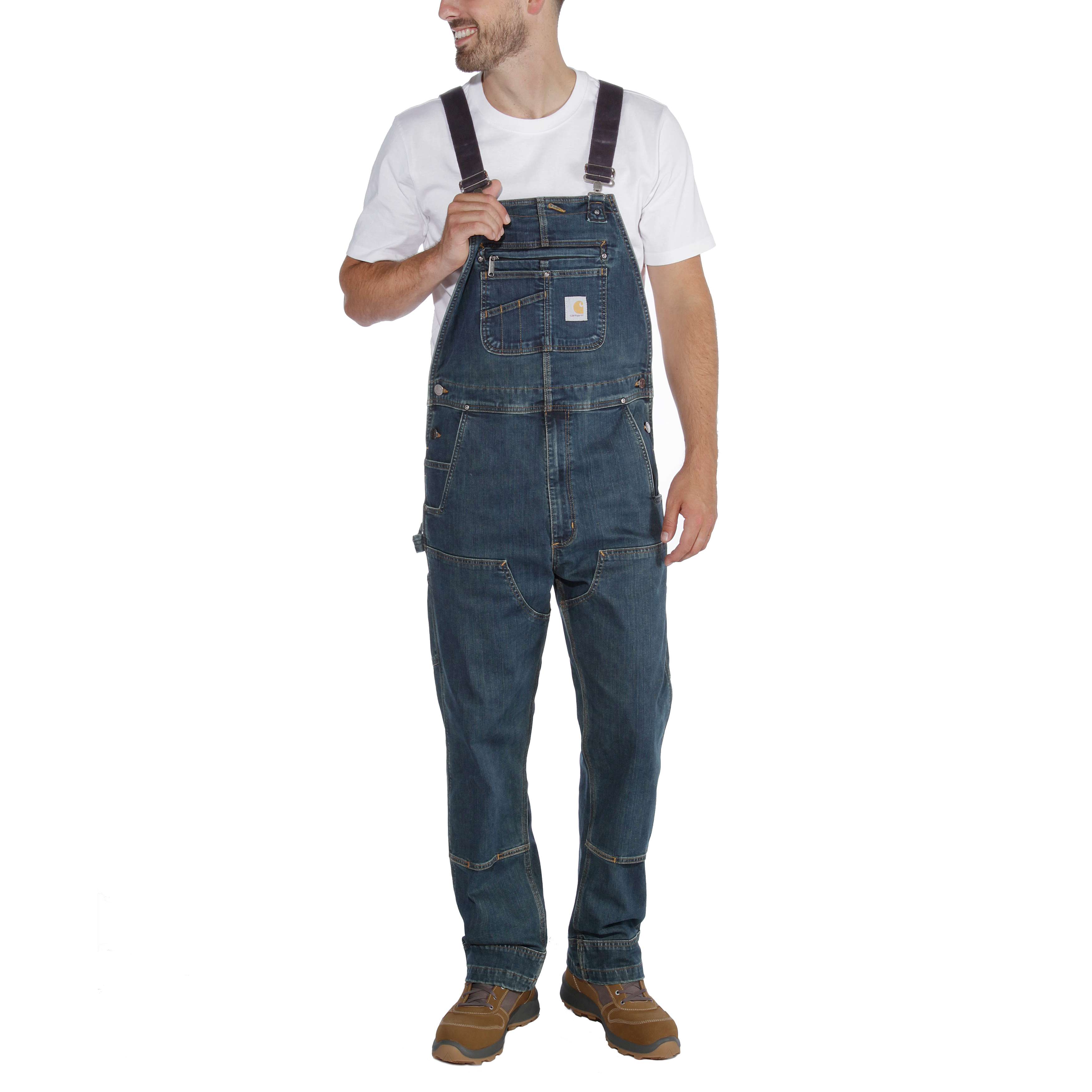 RUGGED FLEX™ RELAXED FIT CANVAS BIB OVERALL