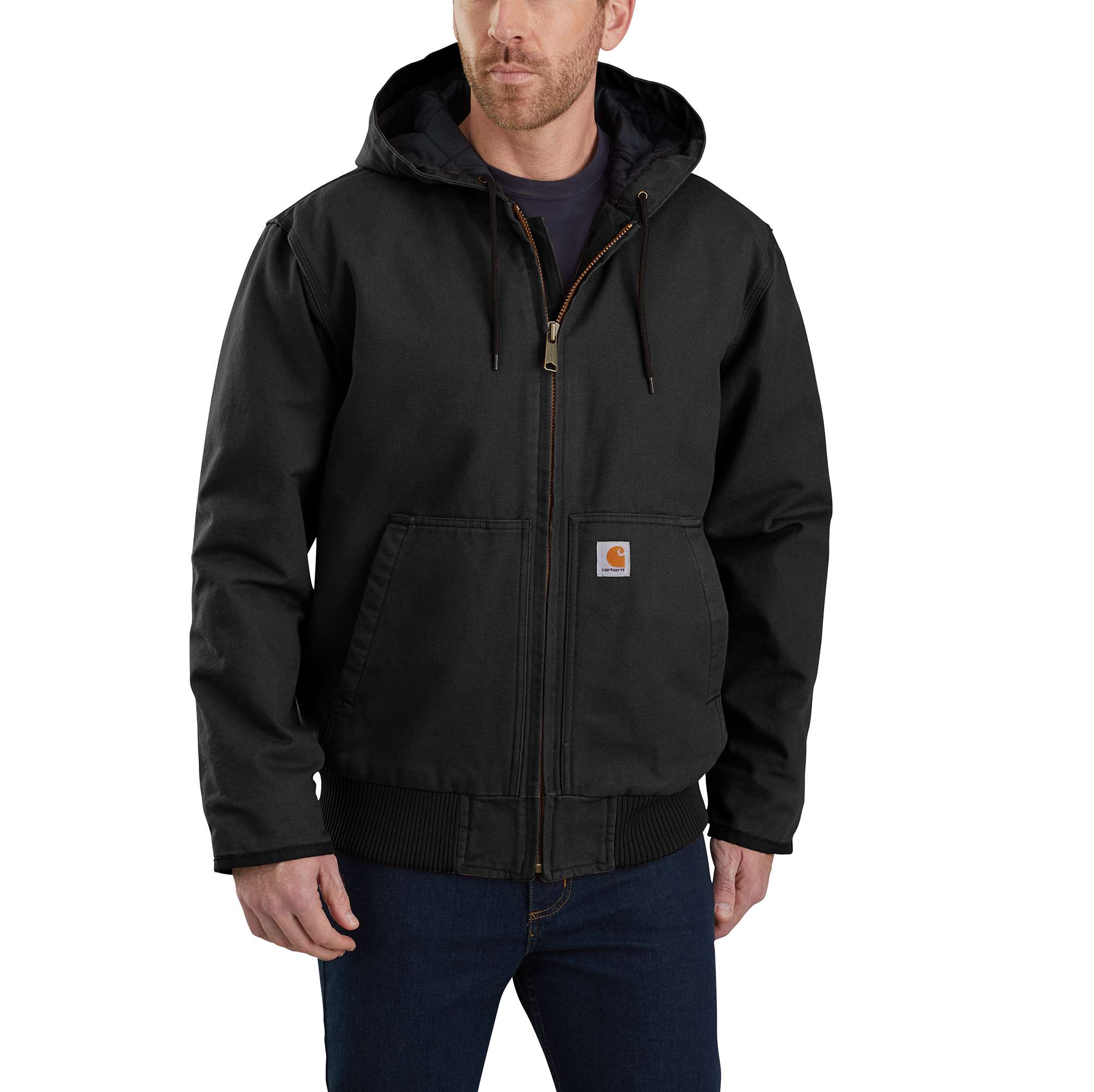 carhartt black jacket with hood