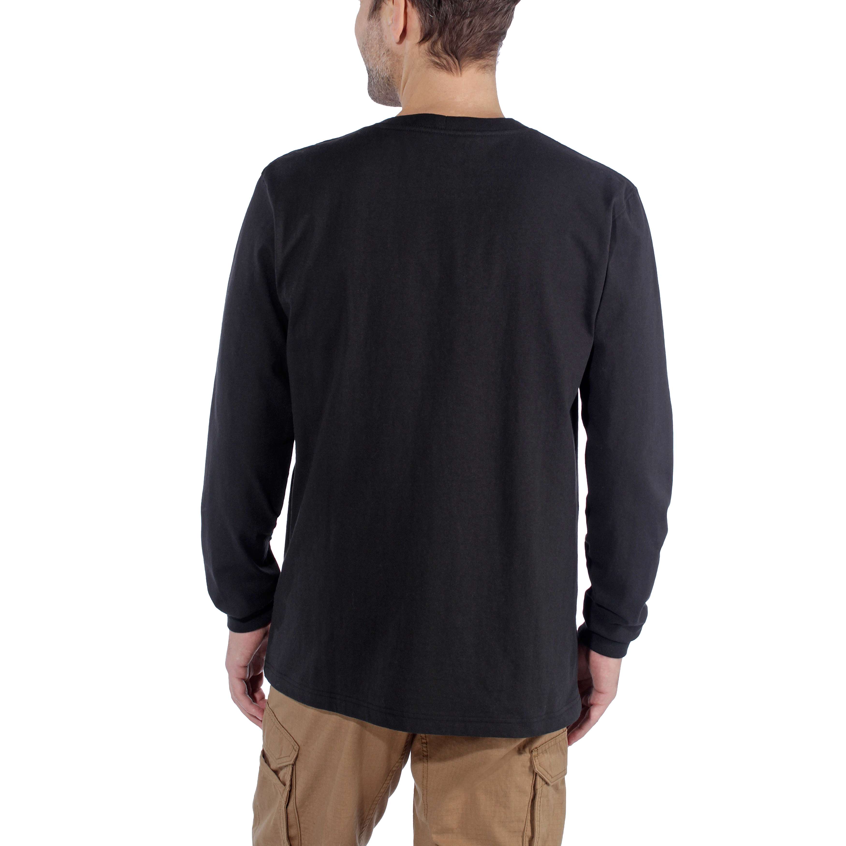 Carhartt T-Shirt Logo Long Sleeve T-Shirt EK231 Navy 