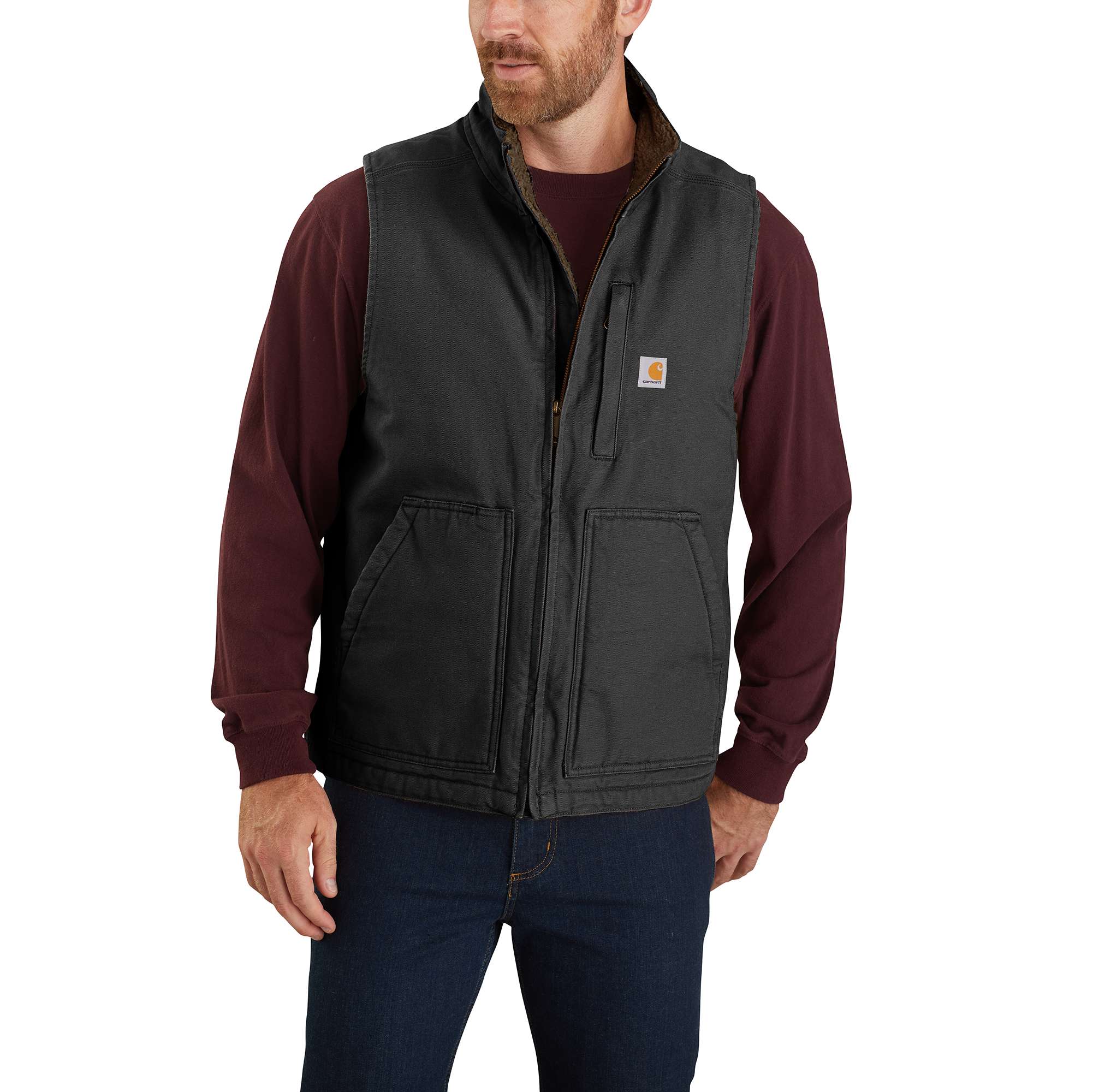 Sherpa lined shop carhartt vest