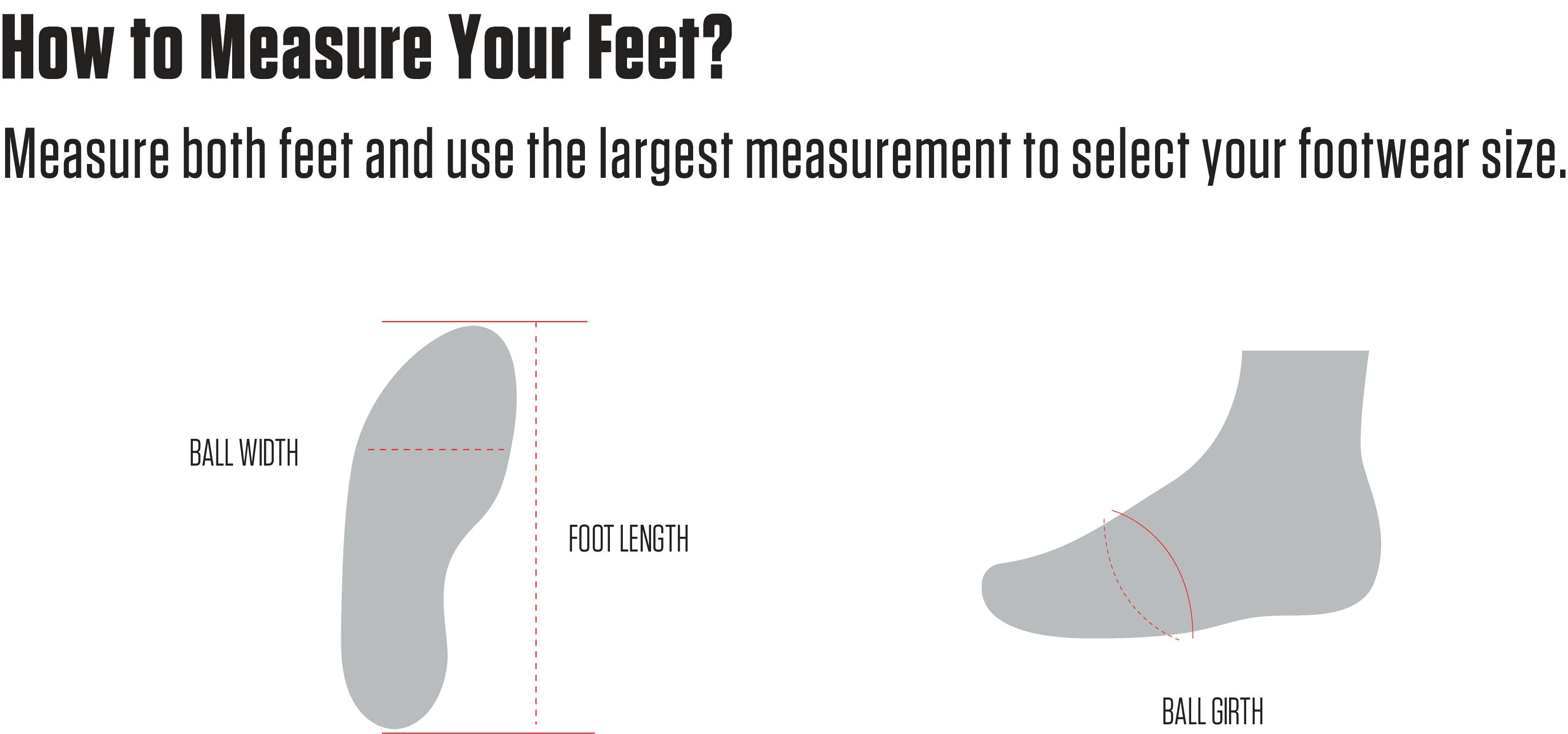 How to measure footwear size
