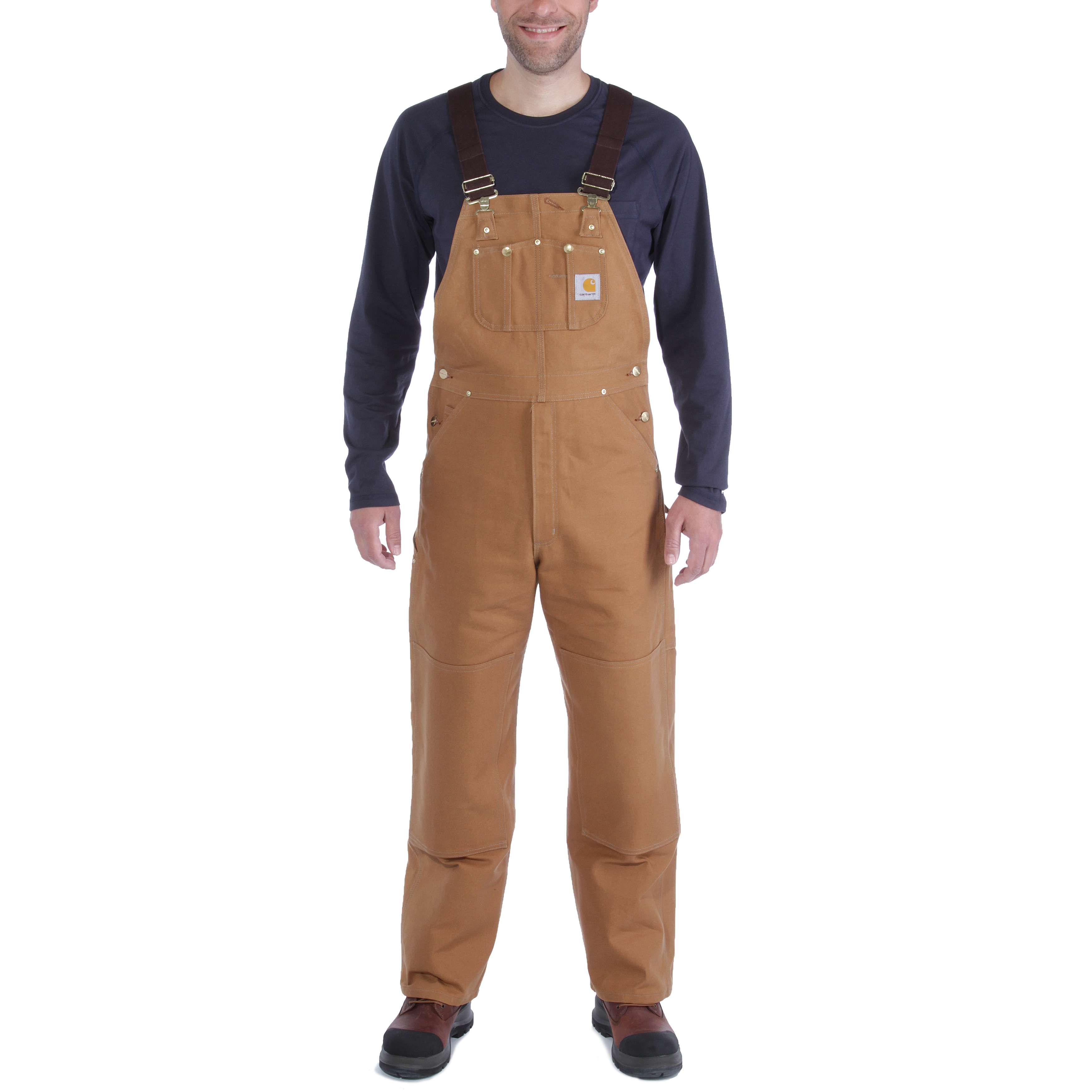 Dark Brown 4XL /Short Visita lo Store di CarharttCarhartt Men's Loose Fit Washed Duck Insulated Bib Overall 