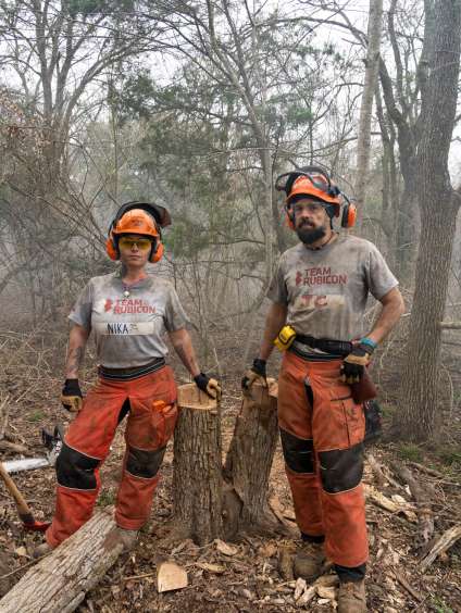 Team Rubicon in forest