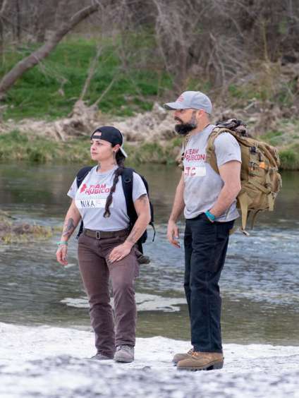 Team Rubicon by lake