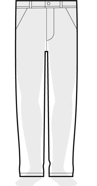 measurements men's straight fit pants