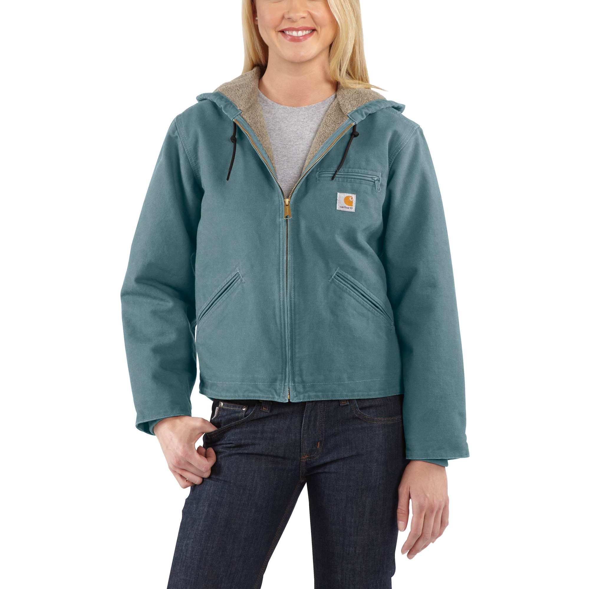 Women's Sandstone Sierra Jacket/Sherpa-Lined WJ141 | Carhartt