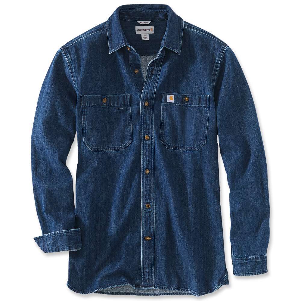 RELAXED FIT HEAVYWEIGHT DENIM LONG-SLEEVE SHIRT