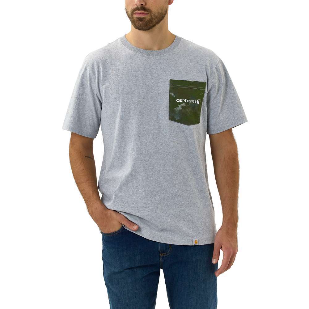 RELAXED FIT HEAVYWEIGHT SHORT-SLEEVE CAMO POCKET GRAPHIC T-SHIRT