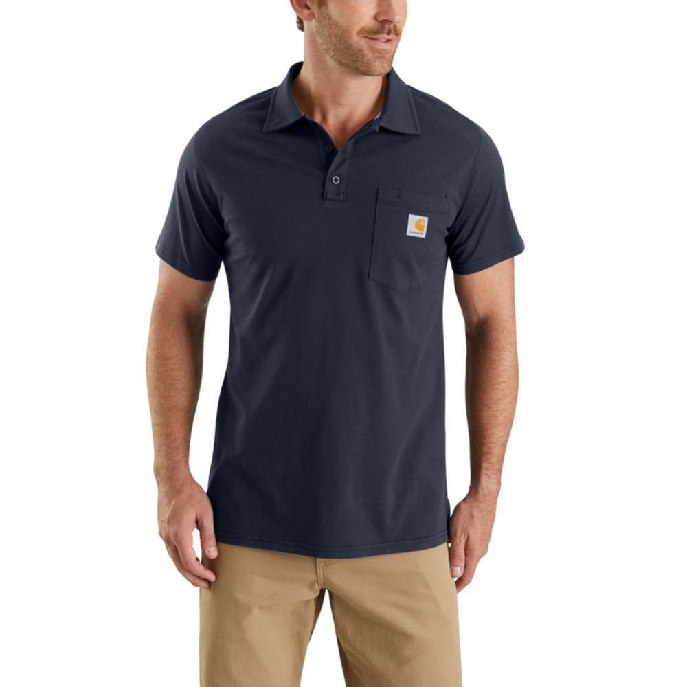 FORCE® RELAXED FIT MIDWEIGHT SHORT-SLEEVE POCKET POLO