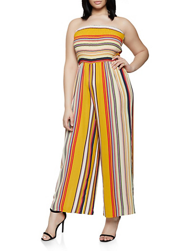 plus size mustard jumpsuit