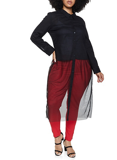 plus size maxi shirt