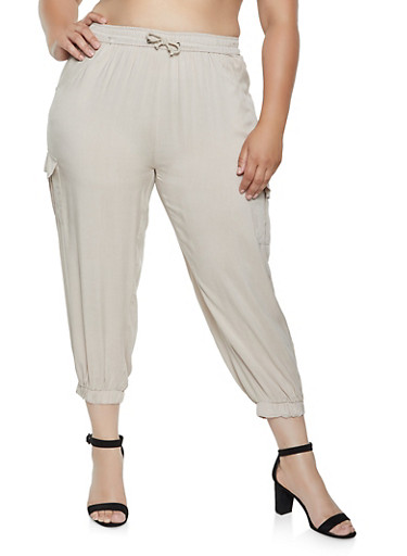 plus size cargo joggers