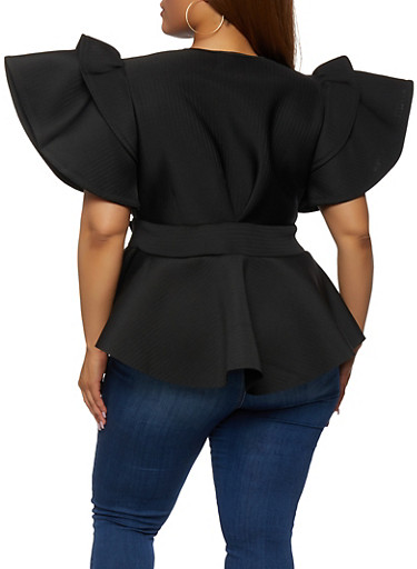 rainbow peplum top