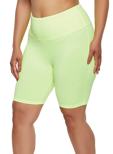 plus size neon shorts