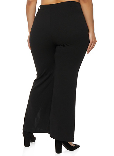 Plus Size Split Flared Pants - Rainbow