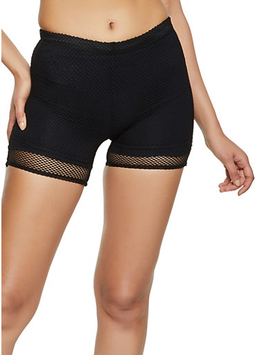 white fishnet biker shorts