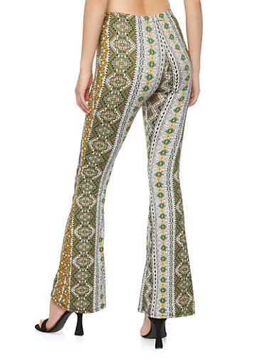 printed flare pants