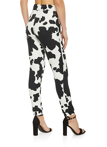 topshop cow print joggers