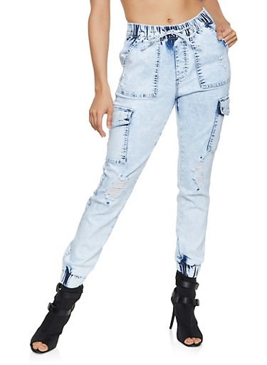 womens acid wash joggers