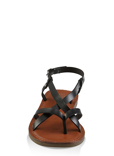 Toe Loop Strappy Sandals - Rainbow